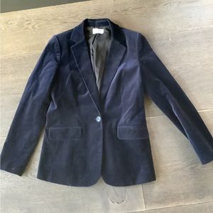 FRAME Navy Velvet Blazer size M
